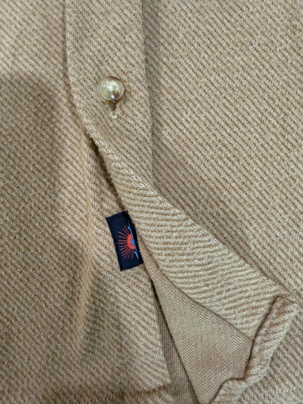Faherty Womens Long Sleeve Button Up Shirt Sand color Sz Large - Picture 3 of 8